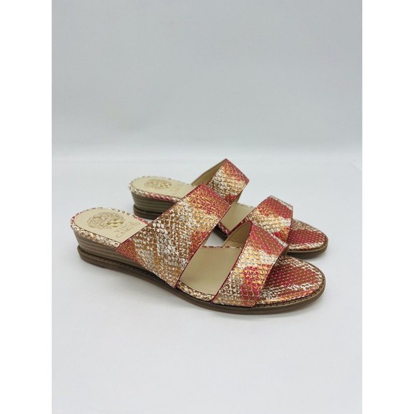 Vince Camuto WOMEN'S Relindie Demi-Wedge Slide Sandals - SUNSET SNAKE, US 7.5M - Picture 2 of 9